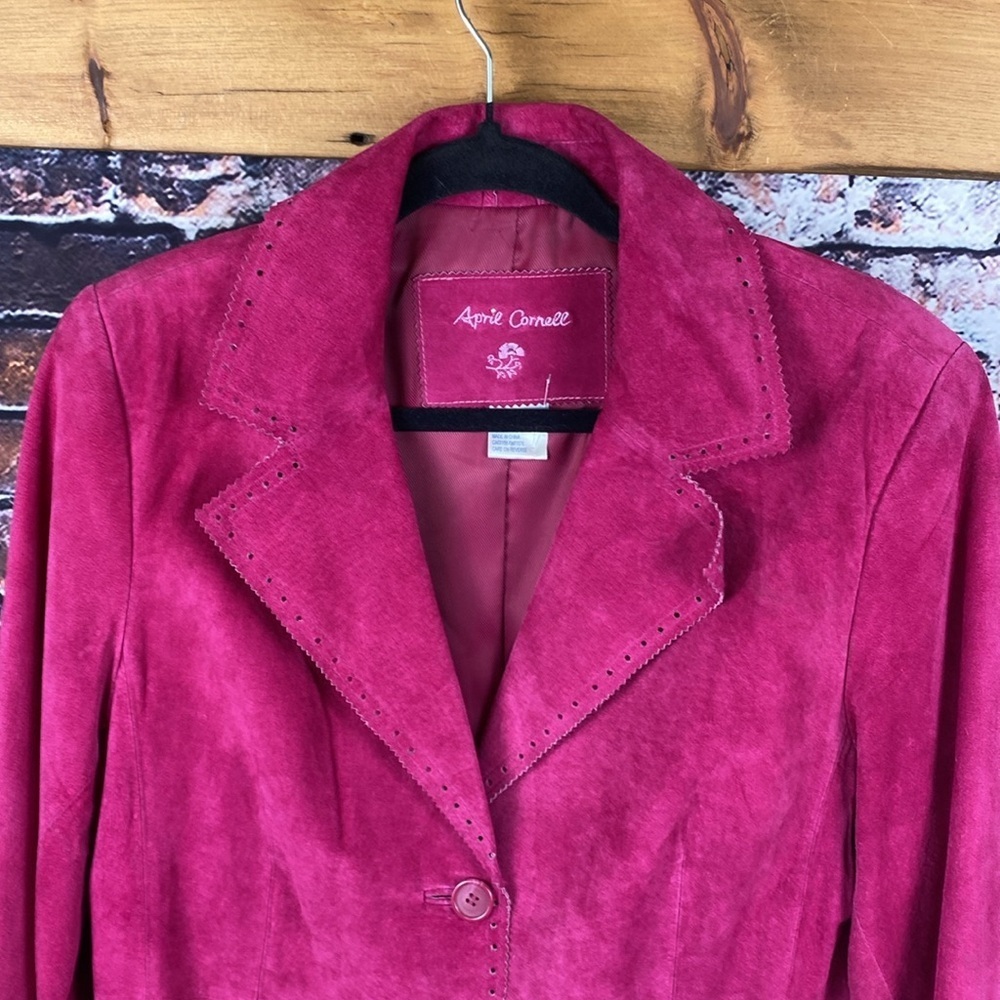 April Cornell Raspberry Pink Two-Button Blazer - Picture 4 of 14